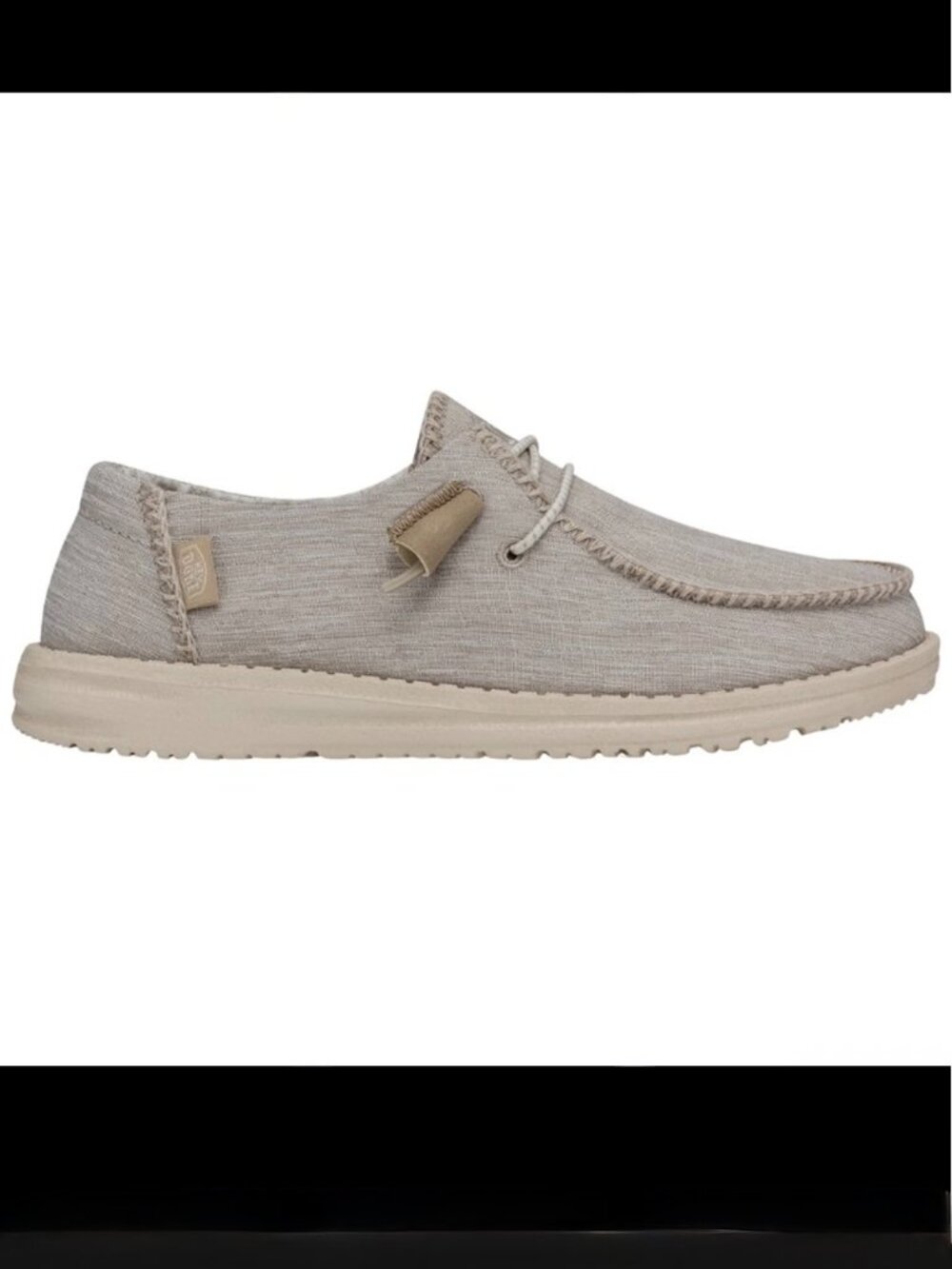 Womens 9 Hey Dude Wendy Boho Stitch Latte Shoes Slip On Loafer Gray Greige Beige